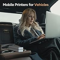 Vista 7 de iDPRT Impresora portátil inalámbrica para viajes, 300DPI impresoras térmicas pequeñas sin tinta para uso doméstico, oficina, vehículos, impresora