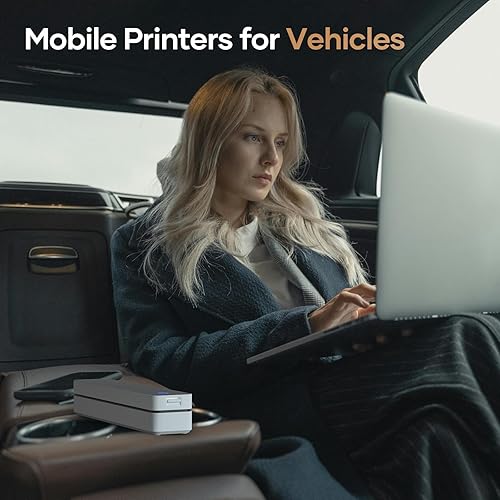Miniatura 4 de iDPRT Impresora portátil inalámbrica para viajes, 300 DPI impresoras térmicas pequeñas sin tinta para uso doméstico, oficina, vehículos, impresora