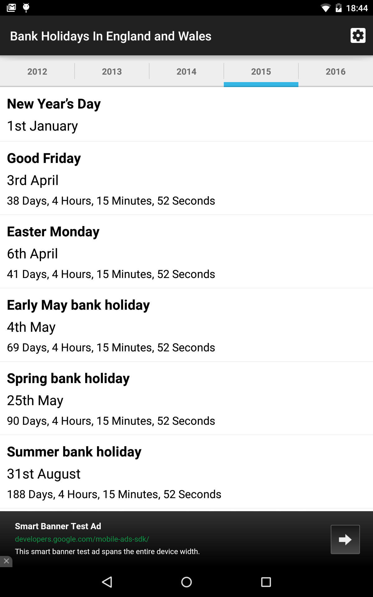 Bank Holidays in England & Wales:Amazon.com:Appstore for Android