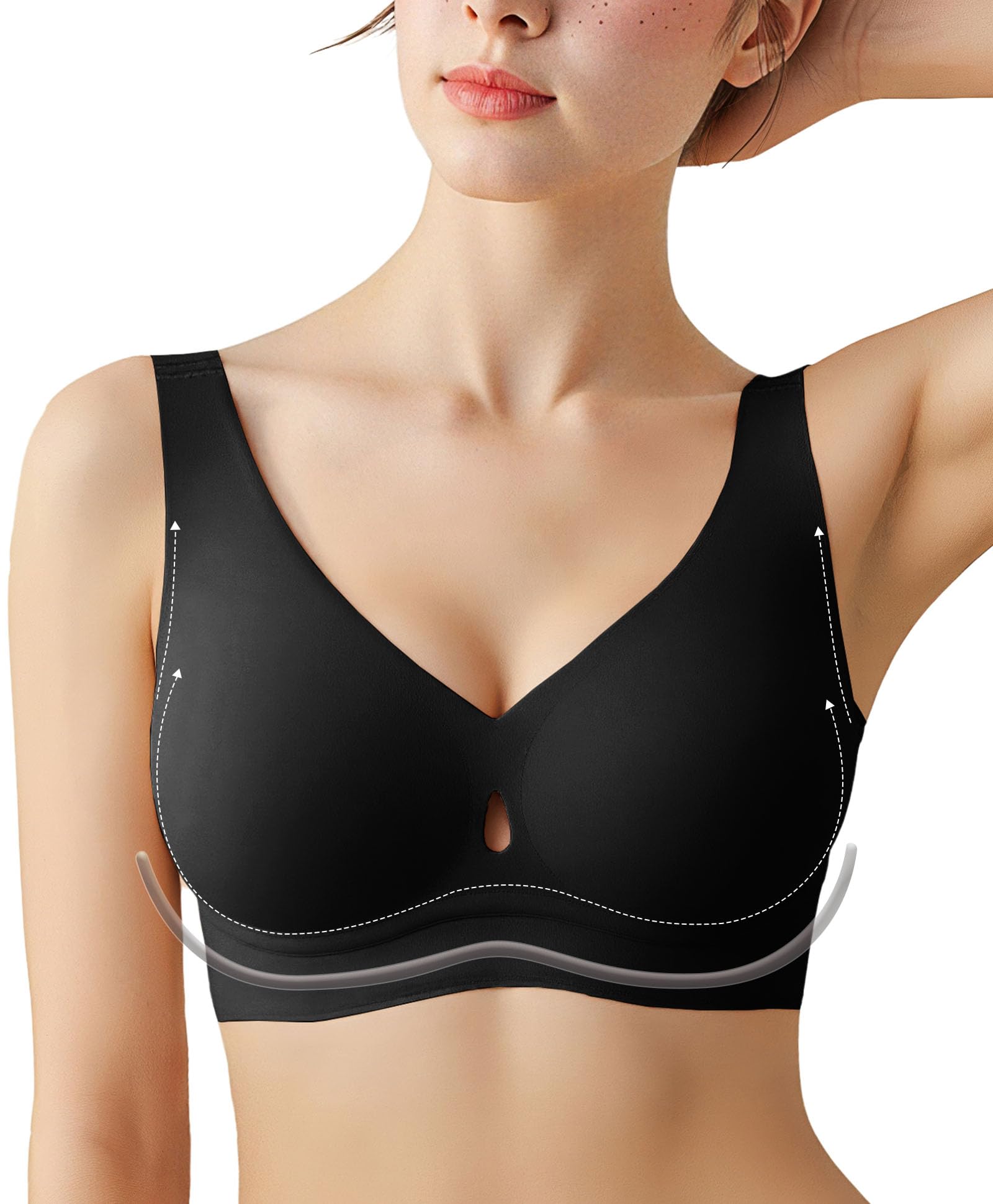 Bras for Women No Underwire Push Up Bra Seamless Wireless Bralettes with Support Comfortable Minimizer Bra