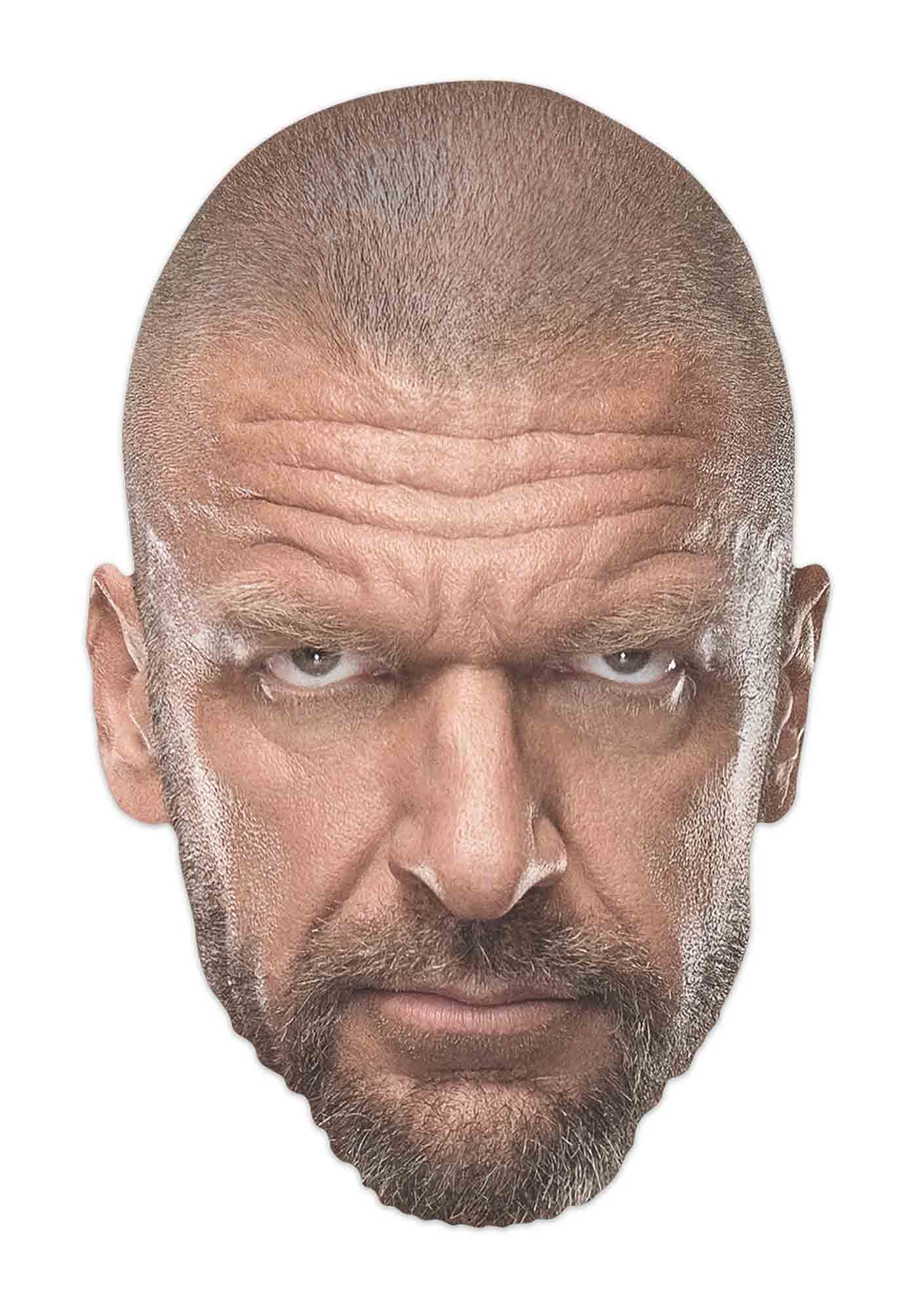 Star Cutouts SM403 WWE Triple H Cardboard Face Mask – Wrestling Costume Fancy Dress, Party Favour & Fan Event Mask