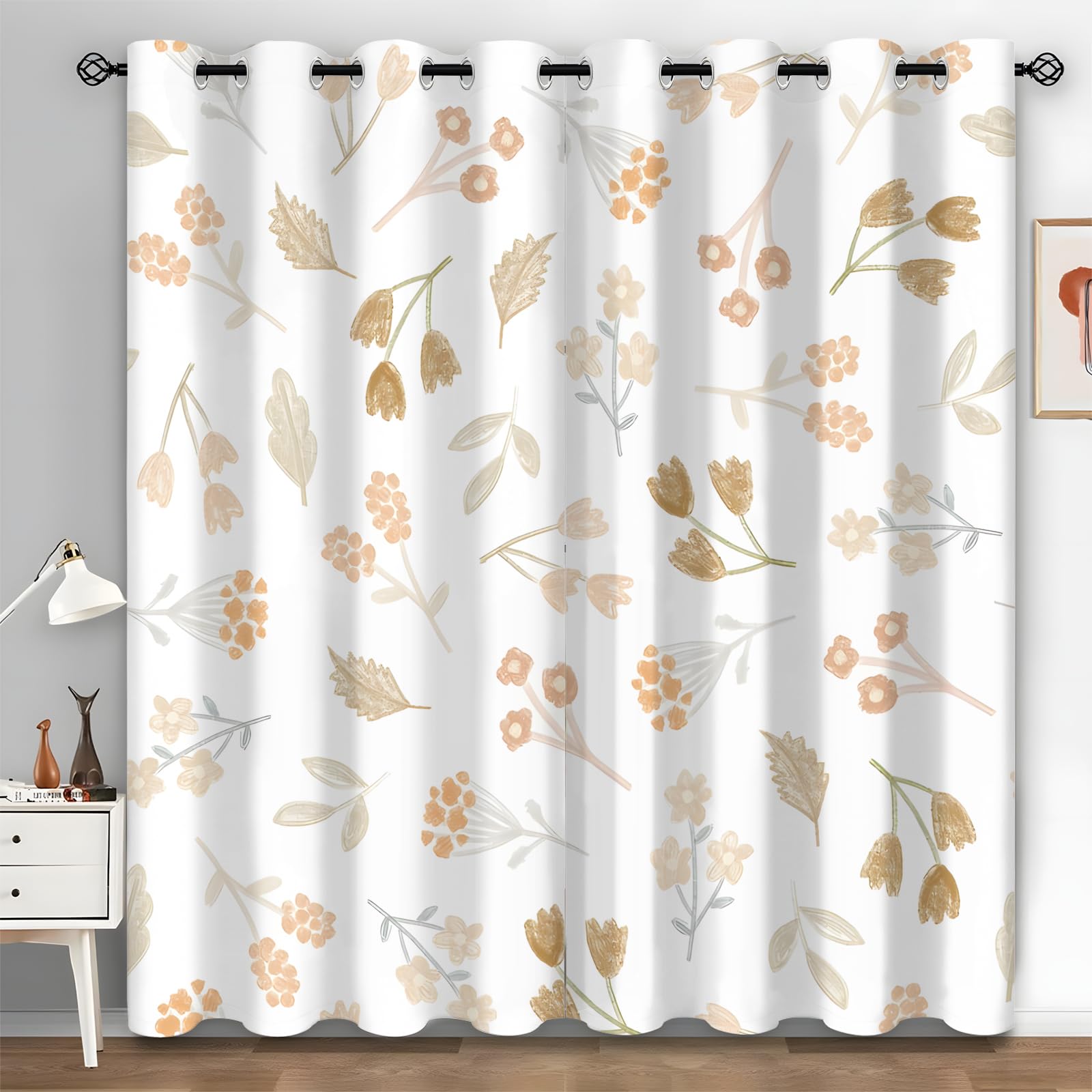 Rideau Chambre et Salon Blanc Rayures Abstraites pour une Ambiance Cosy et Calme