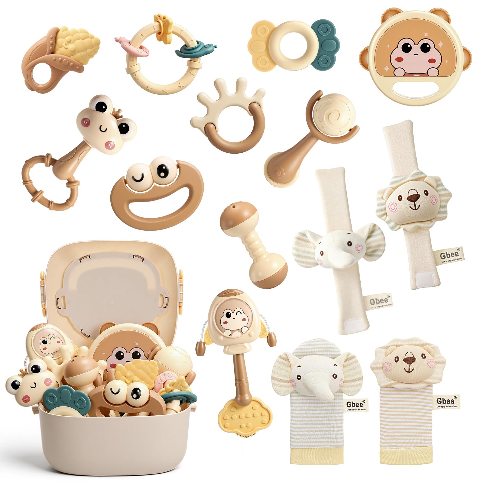 Juguetes Bebes 0 6 8 10 12 18 Meses, Sonajeros Bebes 0-6 Meses Juguetes Sonajero Calcetines y Muñequeras para Bebé 6-18 Meses Regalo Bebe Recien Nacido 0-12 Meses Niños Montessori Bebe 0-6-12 meses