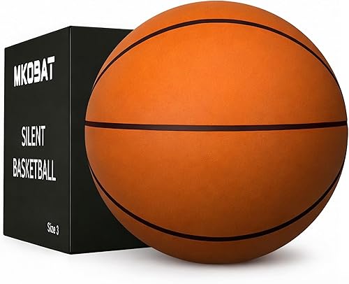 Baloncesto silencioso tamaño 3/5 (22 pulgadas/27.5 pulgadas), pelota de entrenamiento ultra silenciosa sin ruido, diseño de rebote suave, no enviado