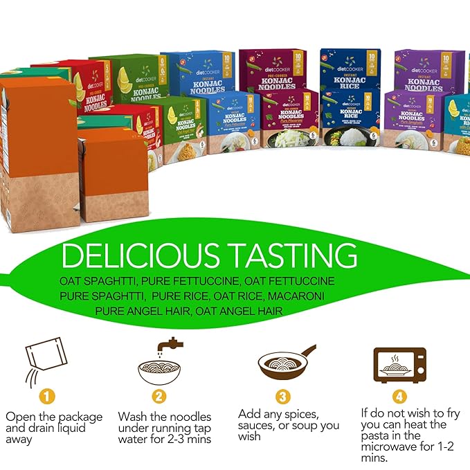 Fideos Shirataki Konjac Diet Cooker - 6 Paquetes (9.52 oz c/u) miniatura 6