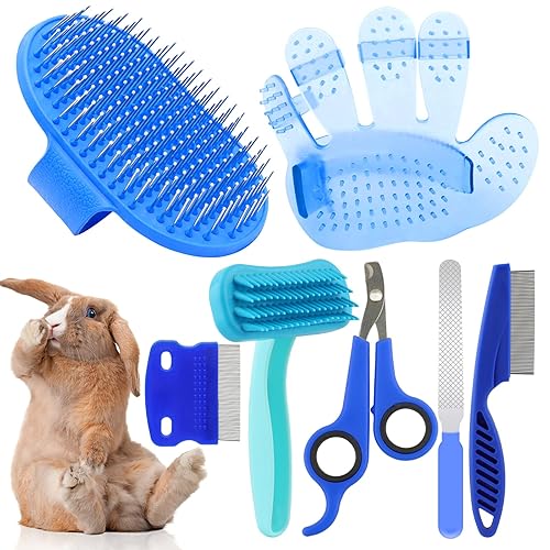 Rabbit Grooming Kit, Rabbit Brush for Shedding with Bunny Nail