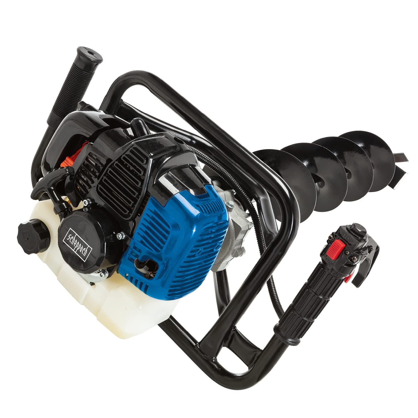 Scheppach EB2000 Benzin Erdbohrer 1450W 200mm Bohrlöcher 800mm Bohrerlänge
