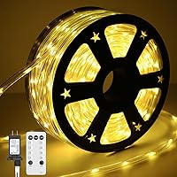 Vista 14 de 100 pies 720 luces LED de cuerda al aire libre impermeables con control remoto, 8 modos y 4 niveles de brillo, luces de cuerda para exteriores