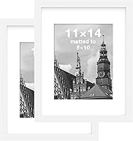 Vista 90 de FrameWorks Marcos de fotos clásicos de madera de 12 x 12 a 8 x 8 pulgadas con vidrio templado, roble natural, paquete de 2