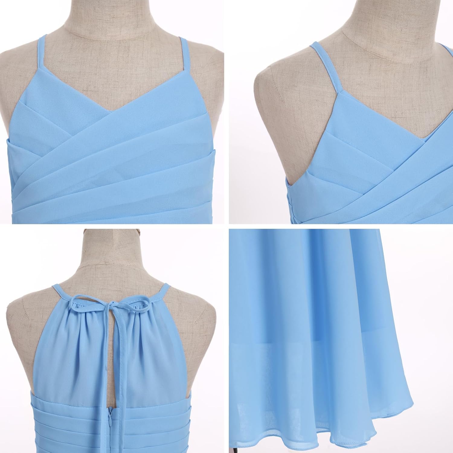 オープンショルダー立体フラワーボリュームロングドレス イベントドレス  豪華[品番：XK000012627]｜Tika（ティカ）のレディースファッション通販｜SHOPLIST（ショップリスト） IBTOM キャッスル フラワー ガールズ ドレス ホルター プリーツ シフォン ジュニア ブライズメイド ドレス ウェディング 流