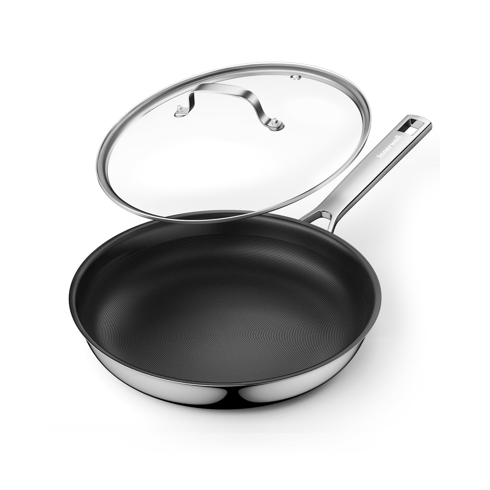Poêle céramique Innerwell 24 cm avec couvercle en verre trempé haute résistance