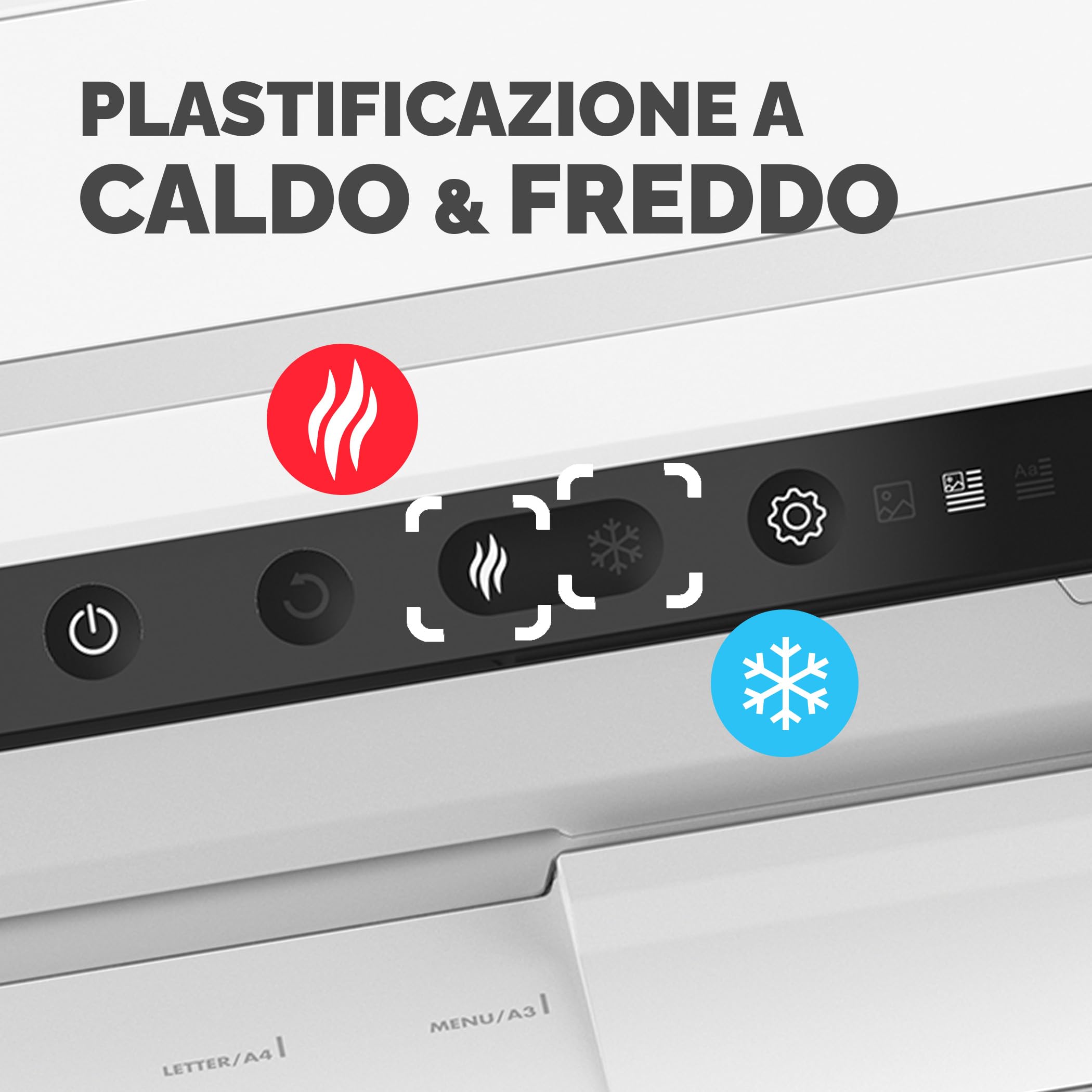 Fellowes plastificatrice a caldo Venus A3, formato A3, fino a 250 micron, per ufficio, riscaldamento rapido, con retromarcia e modalità riposo, colore bianco, incluso starter pack di 10 pouches