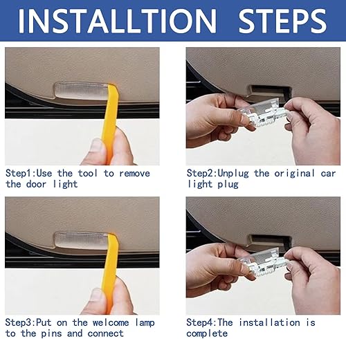Miniatura 6 de 2 proyectores para puerta de automóvil, luces LED HD, luz de bienvenida láser de cortesía, lámpara de charco de sombra fantasma, compatible con el