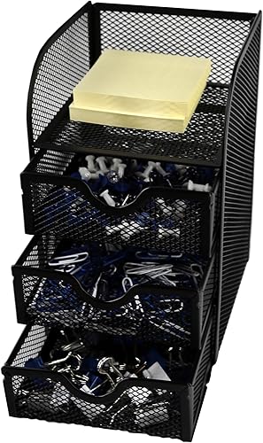 Miniatura 4 de Huron Mini organizador de suministros de escritorio de 3 cajones (142496) (1 ud)