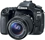 Canon 1263C005 EOS 80D Digital SLR Kit with EF-S 18-55mm f/3.5-5.6 Image Stabilization STM Lens (Black)