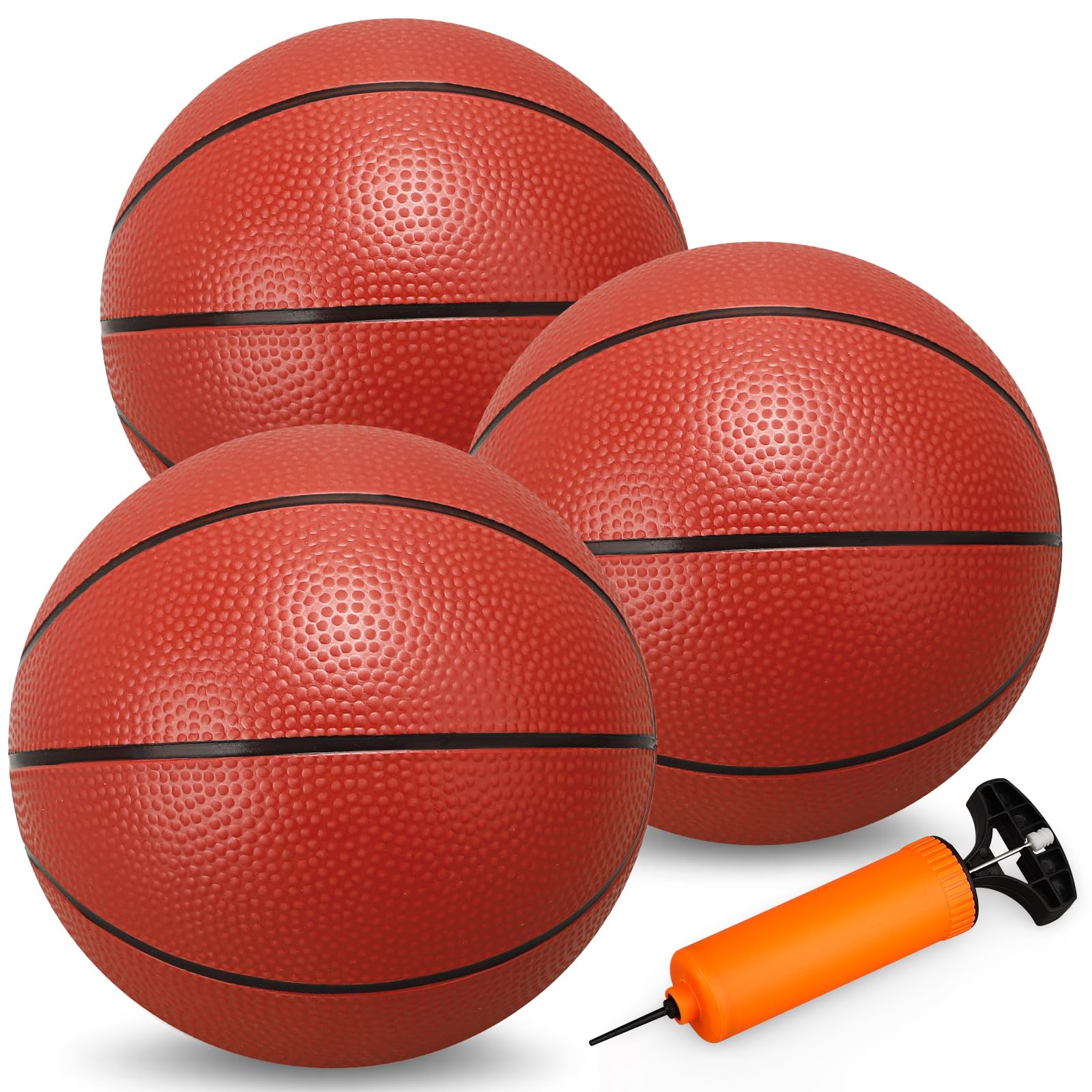 8.6” Water Pool Basketball Set with Pump, Replacement Ball for Basketball Hoop Trampoline, PVC Waterproof Basketballs Floating Toy for Swimming Pool Seaside, Indoor Outdoor Water Games Summer Party