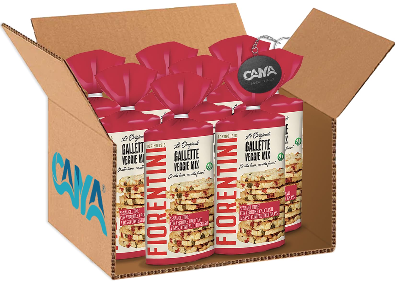 Fiorentini Veggie Mix Gallette con Verdure Croccanti: Patata, Barbabietola Rossa, Carota e Spinacio (Senza Glutine) 120g [CAIYA® BOX da 8 Confezioni]