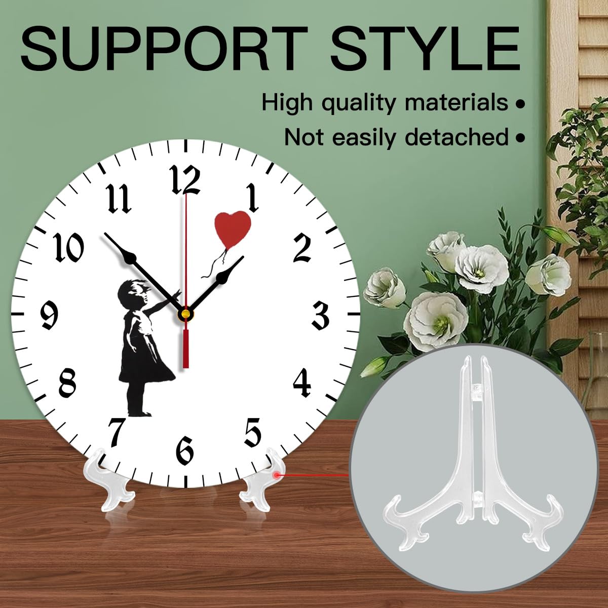 Amazon.co.jp: バンクシー Banksy 女の子 赤い風船 掛け時計 壁掛け