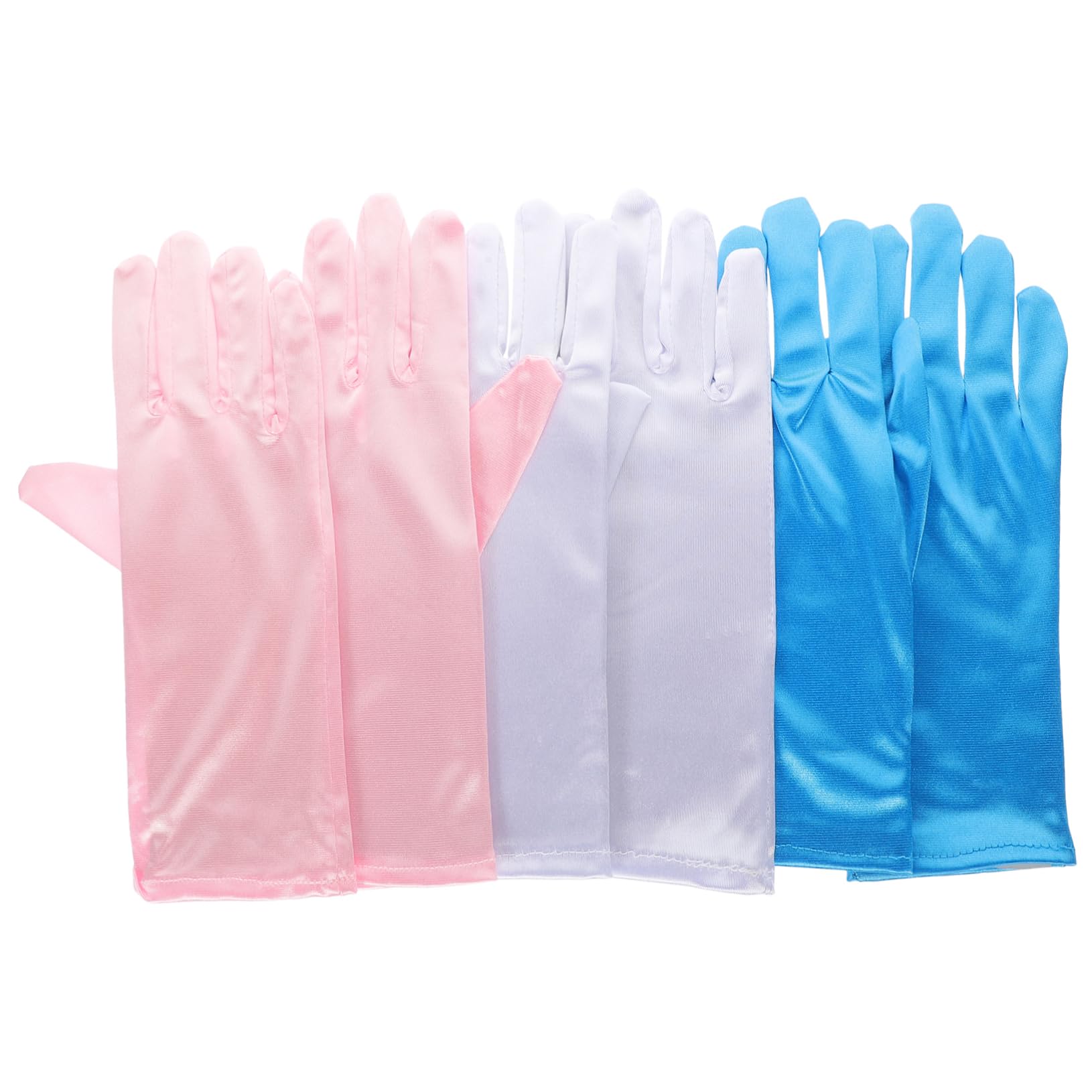 BESPORTBLE Girls Gloves 3 Pairs Boys and Girls Gloves Elegant Decorative Skirt for Tea Party Party Supplies