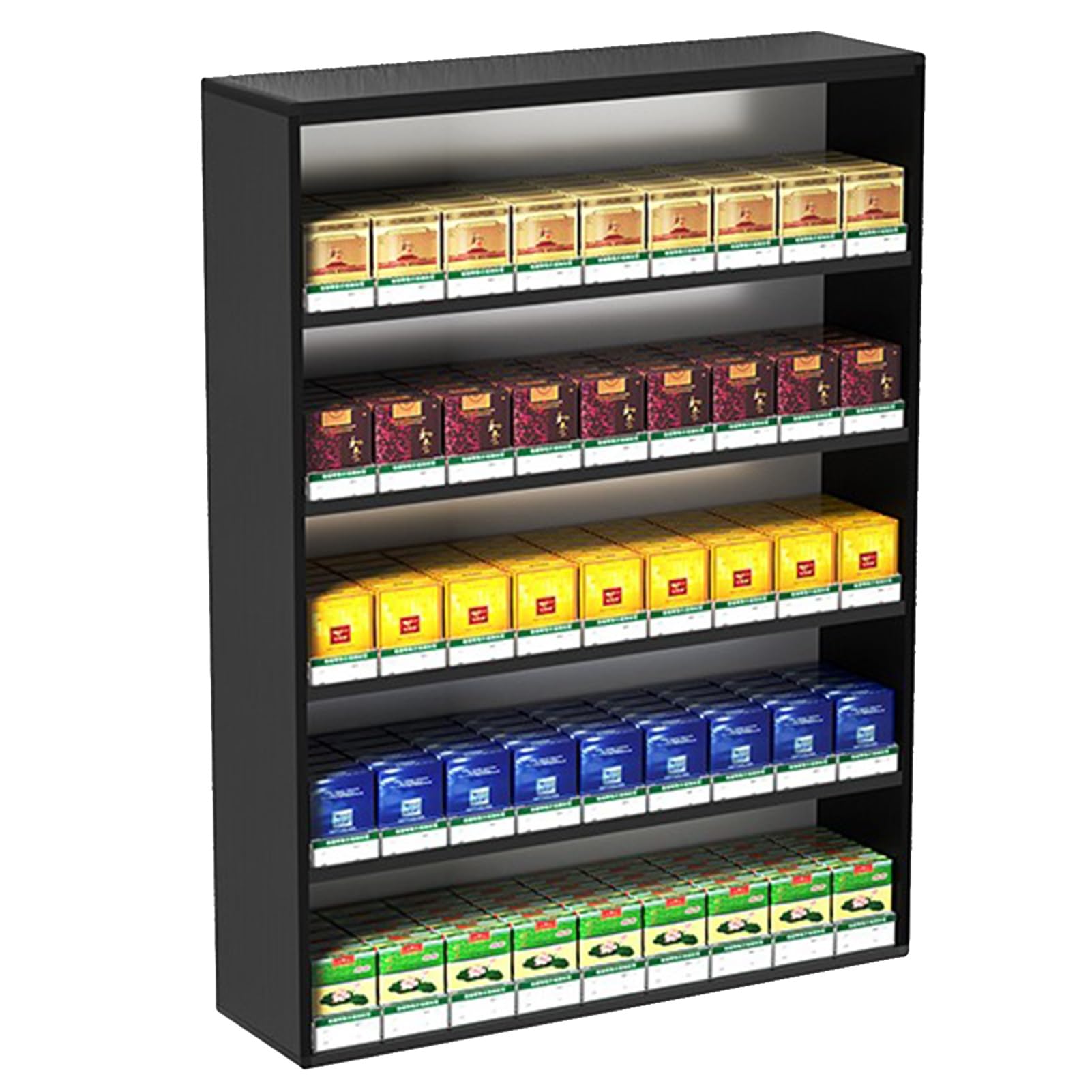 Expositor de cigarrillos, estanterías para tiendas, vitrina automática para cigarrillos, mostrador de venta para supermercados y tiendas de conveniencia, cabina,Black-22.24x5.91x29.53in/56.5x15x75CM
