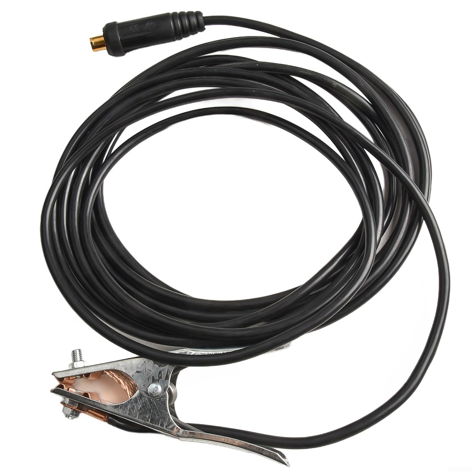 Morsetto di massa da 300 A con cavo per inverter di saldatura MMA in rame + morsetto di messa a terra in ABS con impugnatura isolata, antiscivolo, resistente al calore, per saldatura manuale