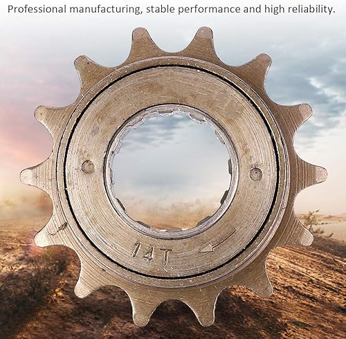 Miniatura 3 de Joyzan Rueda libre de una sola velocidad, piñón de volante de bicicleta 14T Metal de engranaje fijo Kit de conversión de piezas de bicicleta tipo