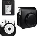 ZENKO Protective Camera Case for Fujiifilm Insta*x Mini 12 Instant Camera, PU Lather Fujii Insta*x Mini 12 Camera Case with Adjustable Shoulder Strap & 64 Pockets Photo Album (Black) gallery image