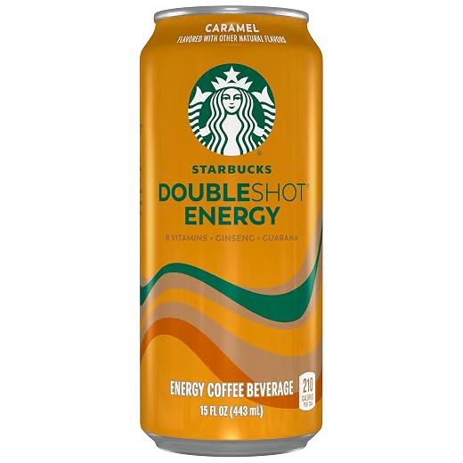 Starbucks Doubleshot Energy Espresso Coffee Drink, Caramel, 15oz Can