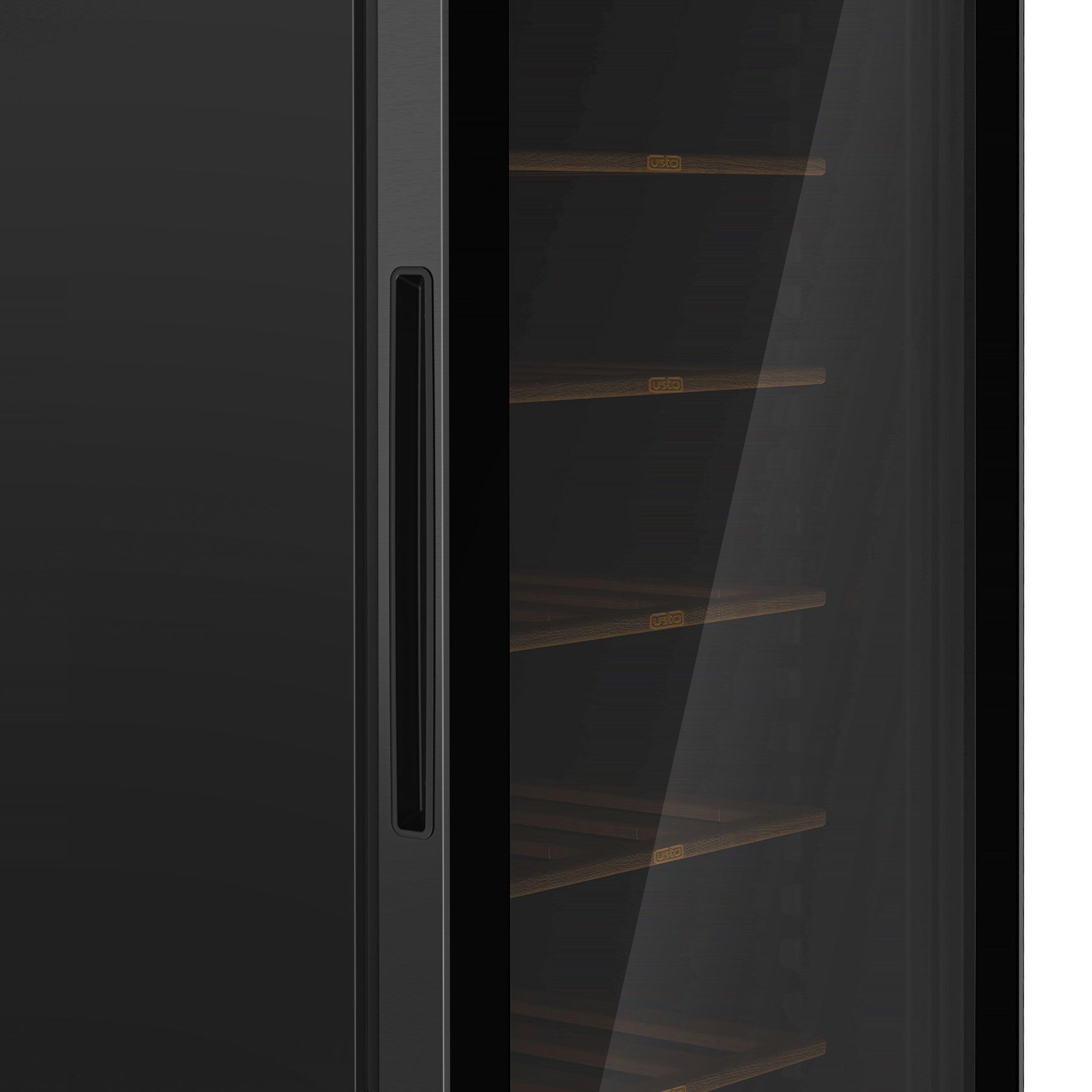 GGM Gastro Weinkühlschrank 360 L, 60 Flaschen, 595x605x1832 mm | Professionell, langlebige Edelstahl-Ausführung, digitale Präzision, optimale Präsentation, mobil durch feststellbare Räder