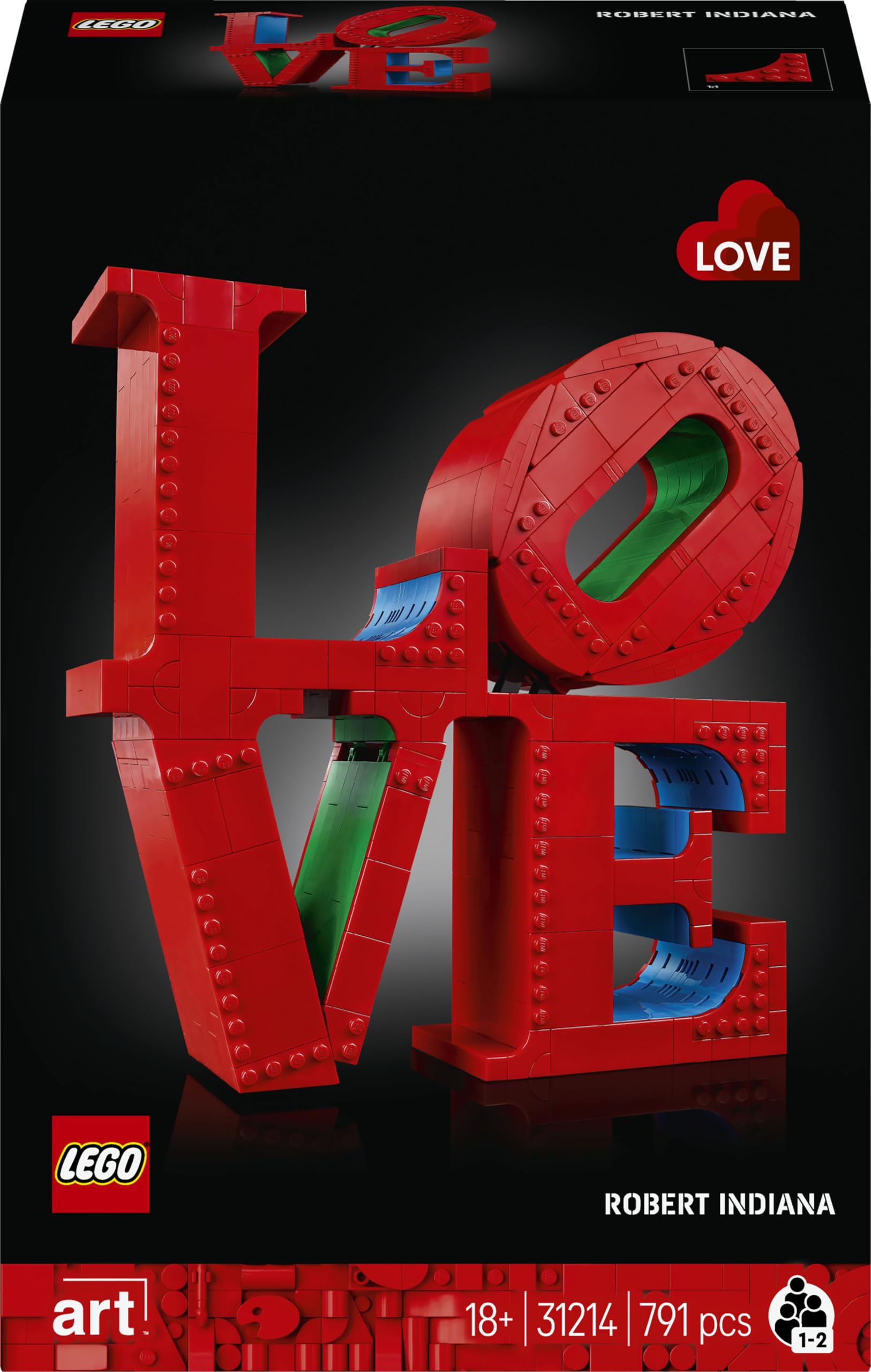 LEGO Art Love Maqueta 3D para Construir para Adultos - Regalo para Parejas en San Valentín o Día de la Madre - Letras de Decoración para Casa y Dormitorio - Escultura Arte Pop 31214 en oferta en Amazon