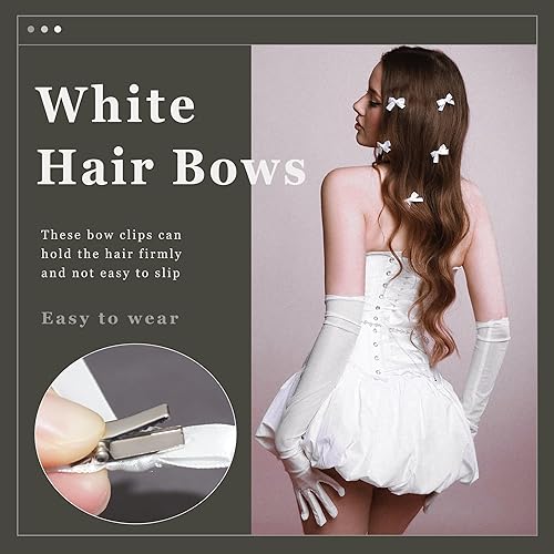 Vista 82 de 30 piezas de pinzas para el cabello con lazo de raso rosa, accesorios para el cabello con lazo de raso mini, lindos lazos para el cabello, barretas