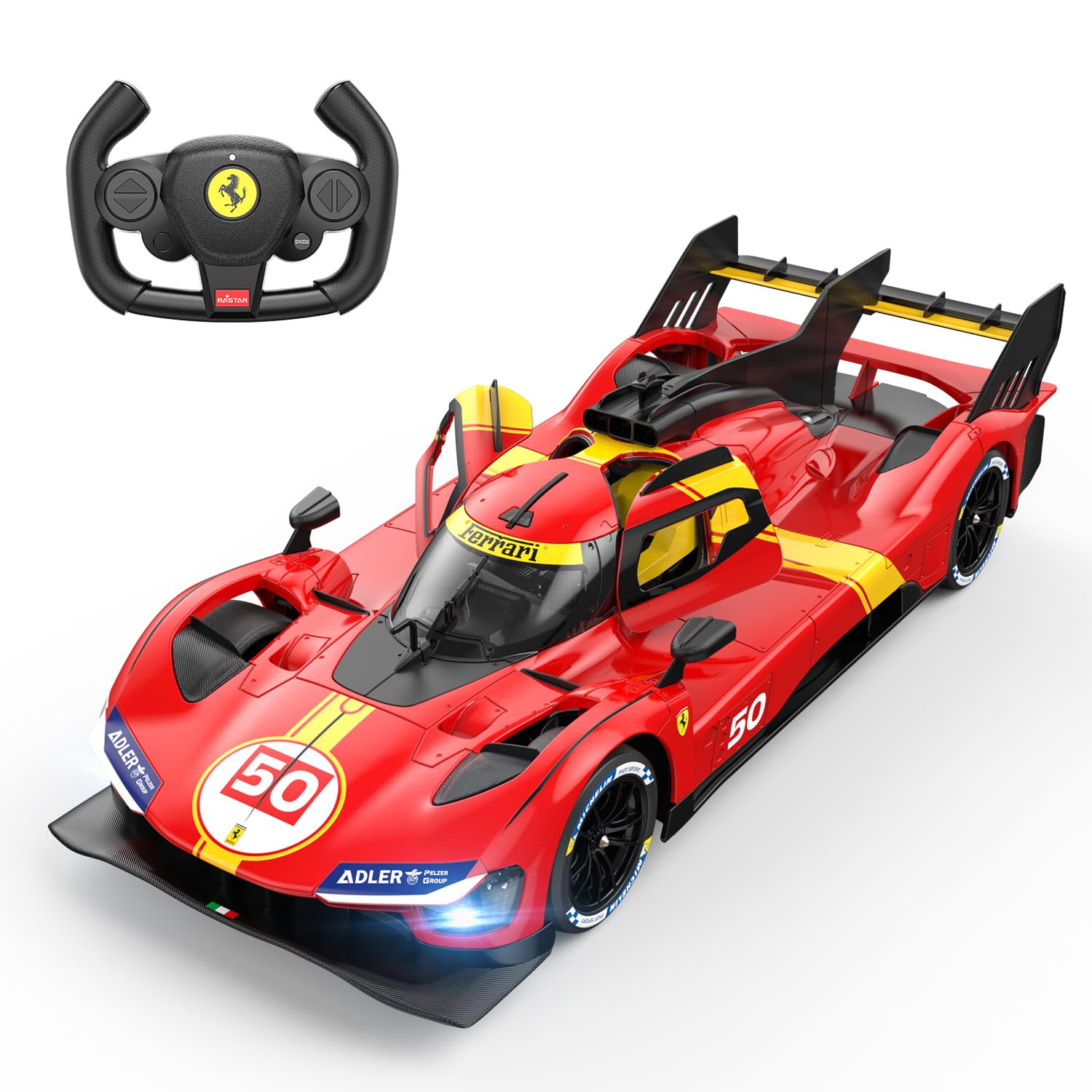 RASTAR RC Cars 1/14 Ferrari 499P Le Mans Hypercar Voiture de sport télécommandée, voiture jouet Ferrari pour enfants, 2,4 G