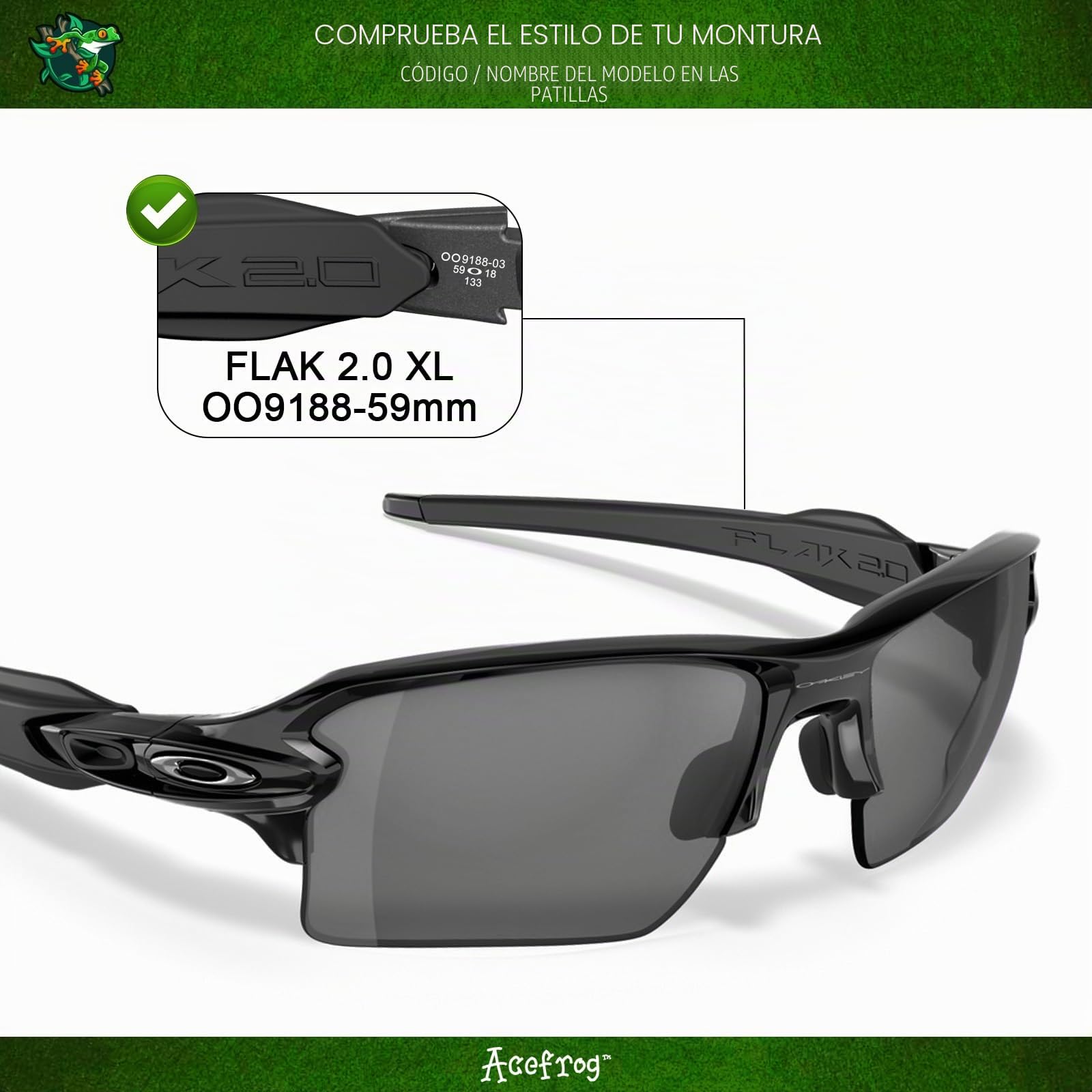 Acefrog 4 pares de lentes polarizados de repuesto para gafas de sol Oakley Flak 2.0 XL OO9188, ajuste perfecto, inastillable, antiarañazos, paquete económico