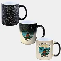 Caneca Magica Porcelana Glitter Muda de Cor - 325ml - RIO DE JANEIRO BRASIL CRISTO REDENTOR
