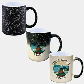 Caneca Magica Porcelana Glitter Muda de Cor - 325ml - RIO DE JANEIRO BRASIL CRISTO REDENTOR
