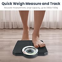 Vista 2 de Analog Scale for Body Weight, Mechanical Bathroom Scale, Analog Scale for Body Weight, 150kg/330lb, Dial Scale with Wider and Thicker Anti-Slip