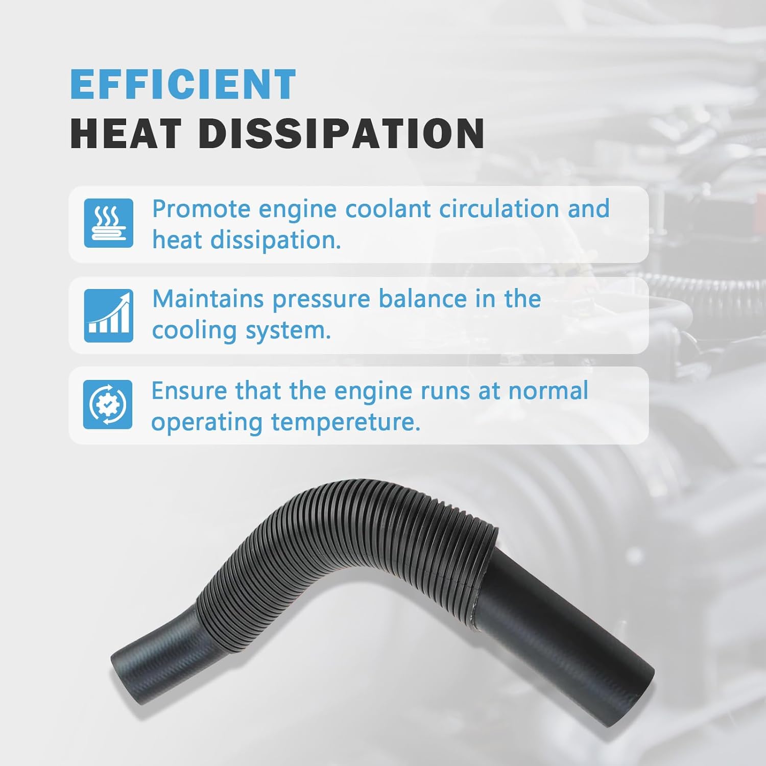 Lower Radiator Hose Compatible with Chevrolet Avalanche Tahoe Silverado 1500 2500 3500 Suburban Replacement for GMC Sierra 1500 2500 3500 Yukon Replace# 88908692 24403L 22827735 22437