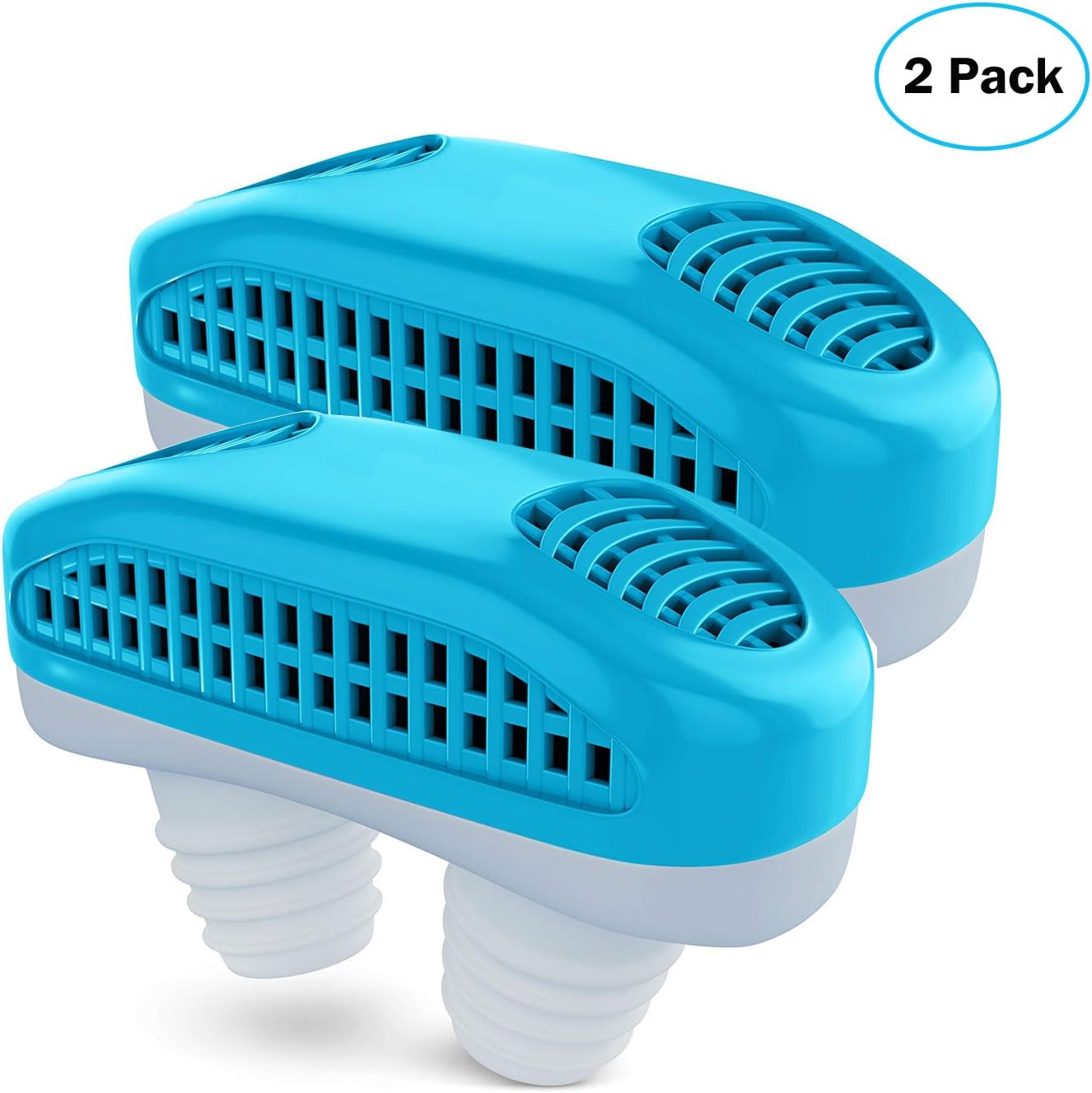 Anti Snoring Devices, Showerstar123 Snoring Solution 2 Pack Snore Stopper Device Chin Strap Nose Vent Aids Air Purifier for Women Men Snoring Noise Canceling Breathing Aid for Comfortable Sleep