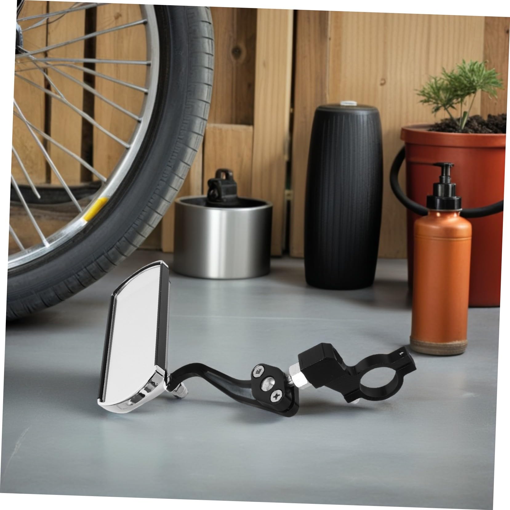 Specchietto Retrovisore Bicicletta 1 Paio Nero in Lega di Alluminio | Rotazione 360°, Angolo Ampio, Montaggio e Rimozione Rapidi, Accessorio per Bici da Strada e Mountain Bike