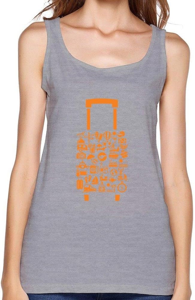 Zeeklnly Women's Travel Luggage Cases Set Sleeveless Tank Top M