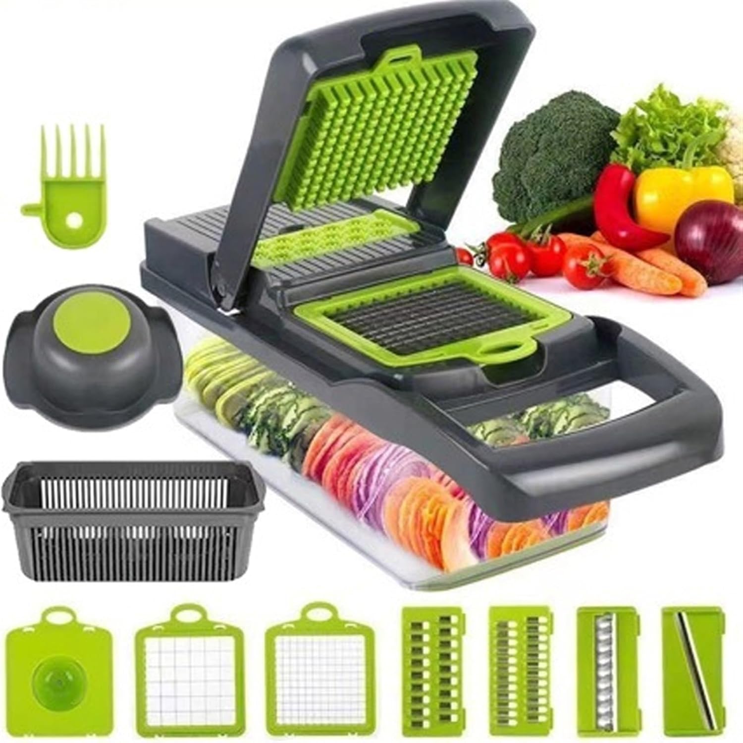 Mandoline Slicer Veggie Food Chopper Vegetable Cutter Tomato Carrot Grater Cheese French Onion Shredders Kitchen Tool