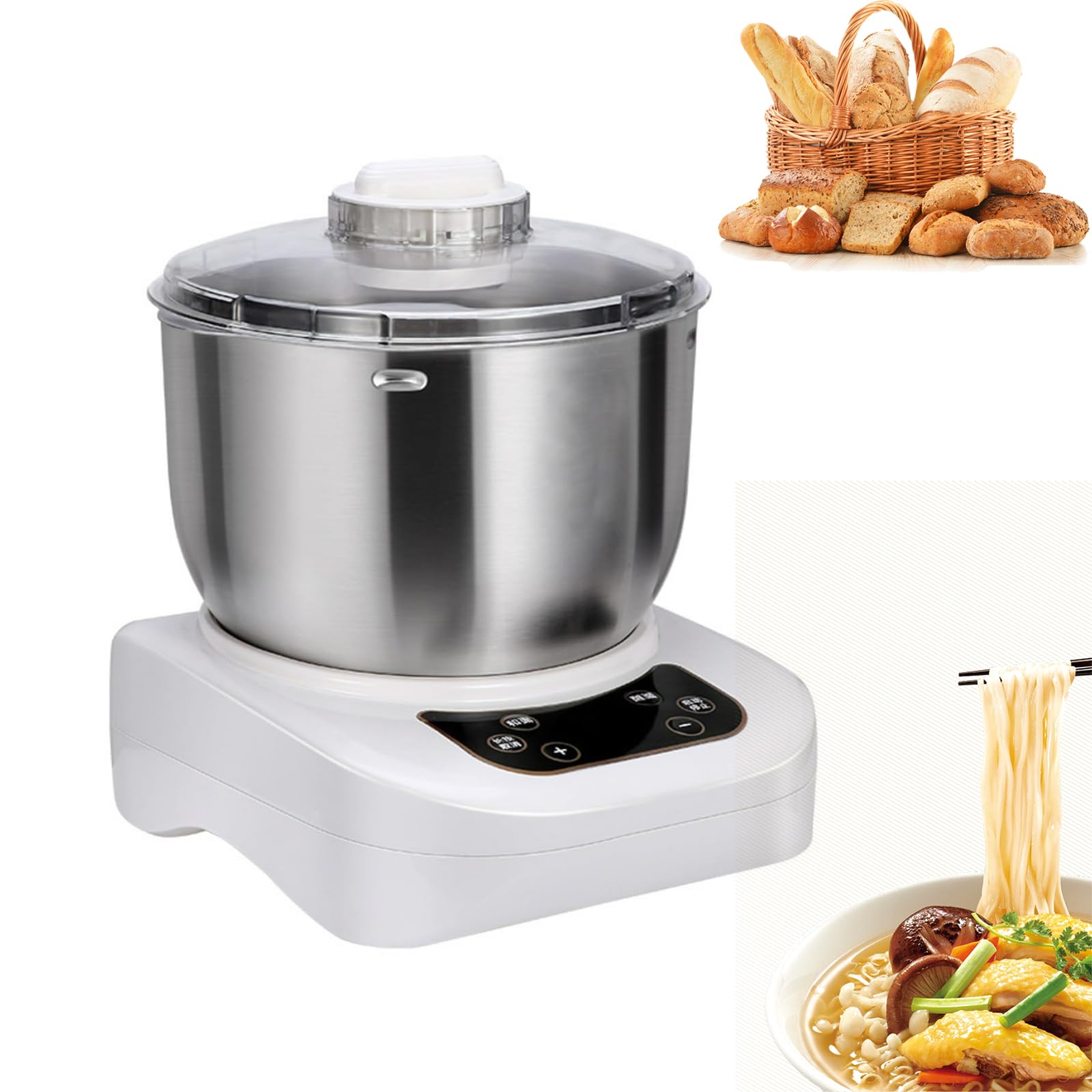 Machine à pâte électrique pour cuisson pain et pâte à pizza 5L
