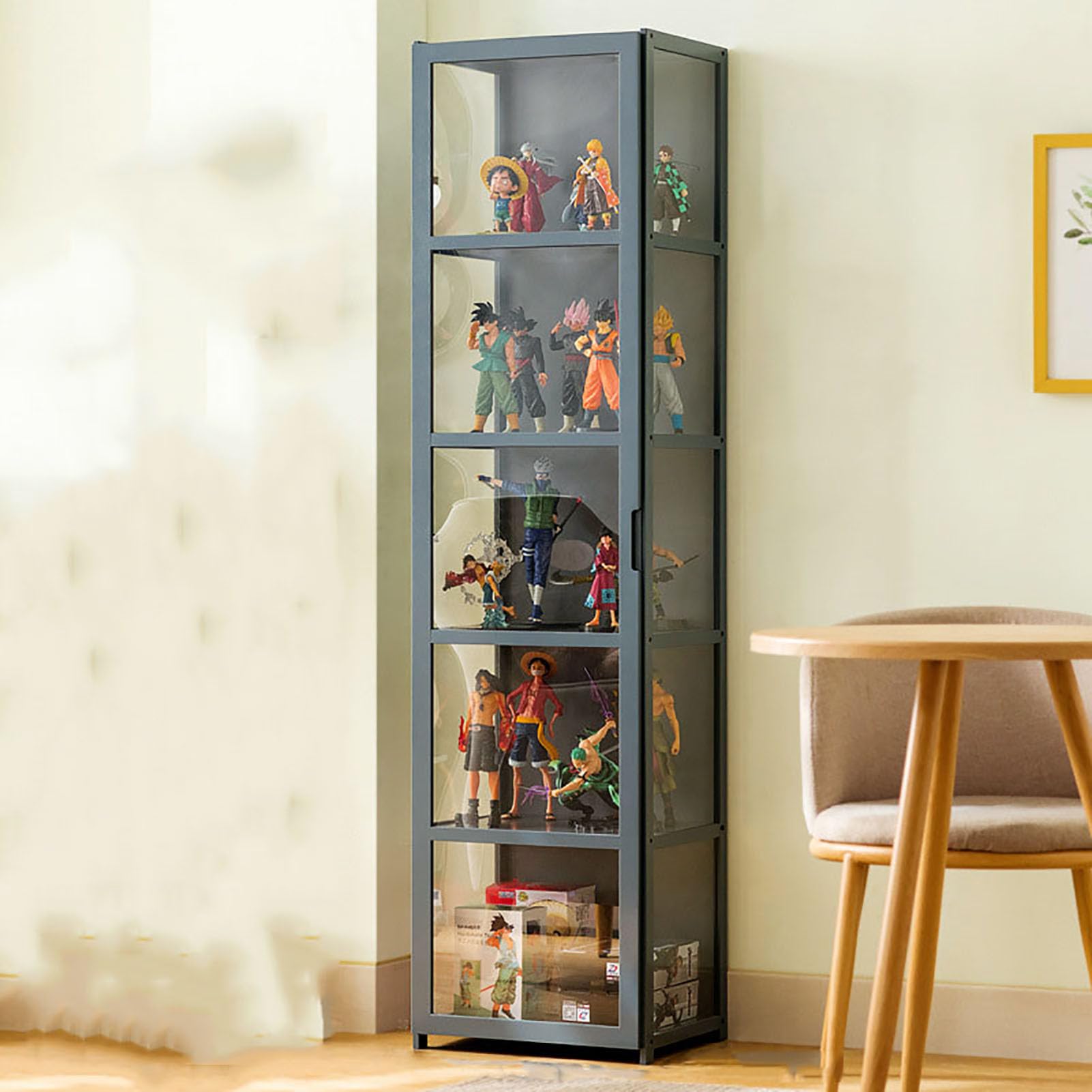 Curio Vitrine, Aufbewahrungsregale, Organizer für Sammlerstücke, Spielzeug, Trophäen – Spielzimmer, Bücherregal und Aufbewahrungsschrank