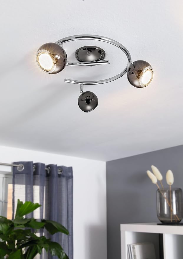 Eglo Eglo Bimeda Spot, staal, GU10, 3 W, nikkel-zwart, chroom photo 2