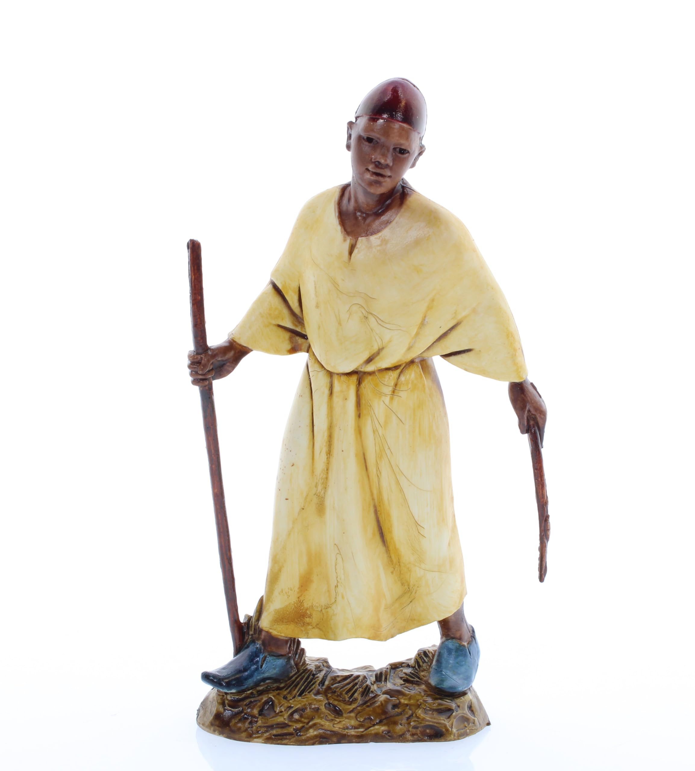 Moranduzzo Camellero Moro para Belén de 12 Cm Escala 1:15 - Figuras de Belén Indestructibles - Estilo 700', Pintura Acabada a Mano, Producto Oficial, Escultor M. Landi