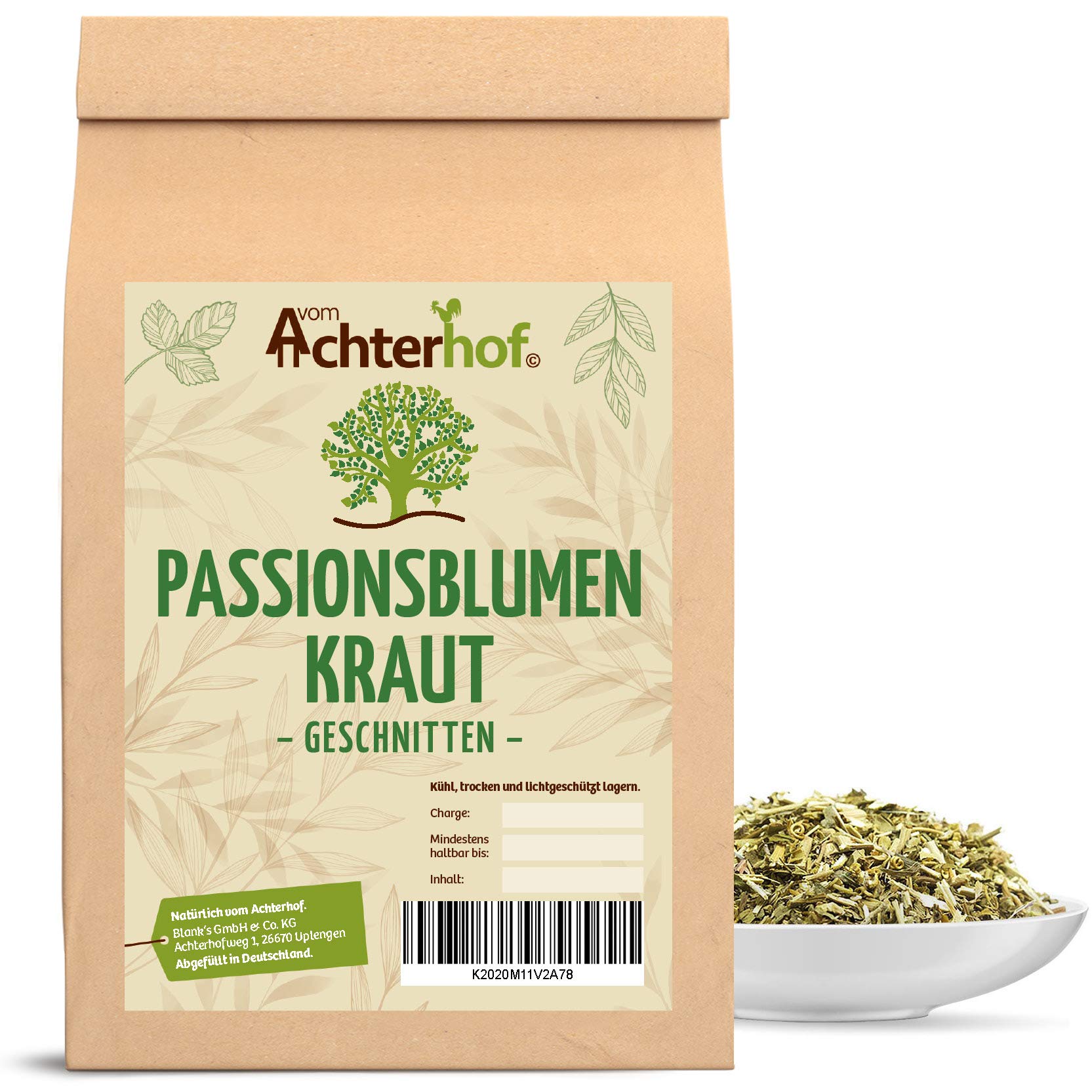 250 g Passionsblumenkraut geschnitten Passionsblumen Tee Kräutertee