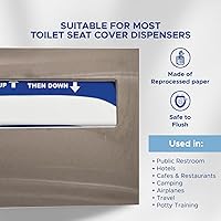 Vista 4 de MED PRIDE Sábanas protectoras de baño ecológicas – Fundas de asiento de inodoro desechables sépticas [paquete de 250] – Fundas de asiento de inodoro