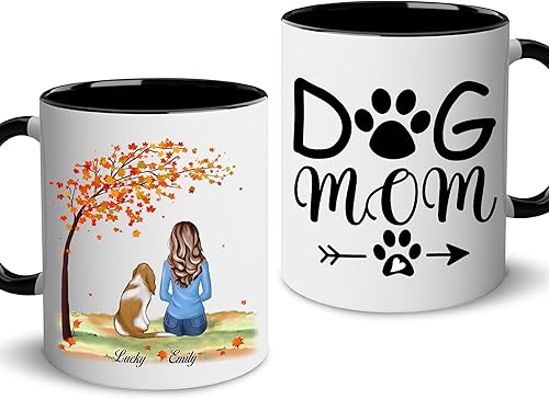 Miniatura 8 de Taza personalizada para perros  (niña  perro)  Taza de café personalizada de 11 onzas, 15 onzas para amantes de los perros, mujeres, regalos