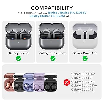 Amazon | AhaStyle Samsung Galaxy Buds3 FE (2025)/Buds3/Buds3