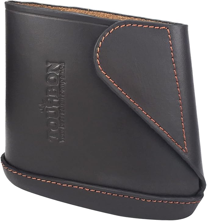 TOURBON Leather Slip-on Recoil Pad Stock Cover For Hunting Brown - View #4